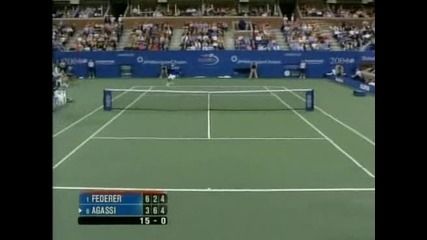 Federer vs Agassi - Us Open 2004 