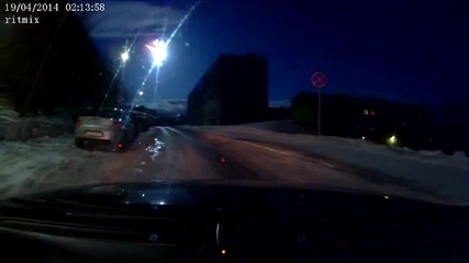 Метеорит над Мурманск - Русия