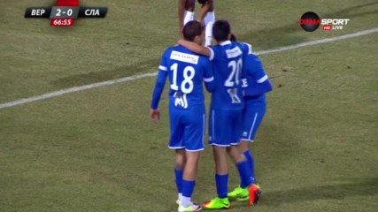 Верея подпечата победата над Славия с второ попадение