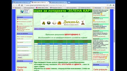 Онлайн регистрация за лотария Зелена Карта - Сащ; Greencard lottery