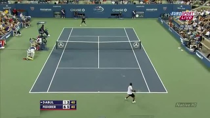 удар на Федерер срещу Дабул ! 