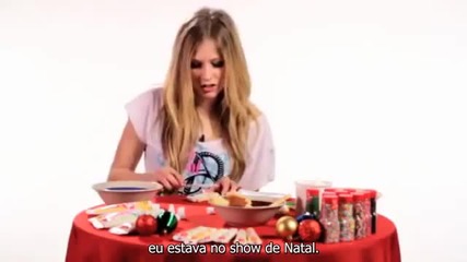 Avril Lavigne decorando biscoitos de Natal (legendado Pt_br) _ Alavigne_com.br
