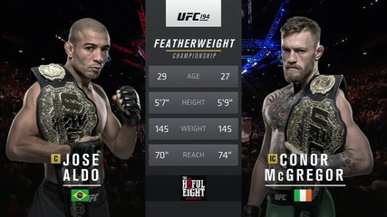 Jose Aldo(c) vs Conor Mcgregor (ufc 194, 12.12.2015)