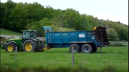 John deere 8320 et epandeur Rolland super conic 2180
