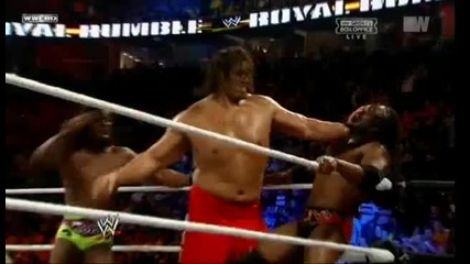 Cody Rhodes елиминира Hacksaw Jim Duggan | Royal rumble 2012