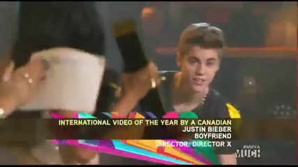 Justin Bieber Wins 2012 Best Video Of The Year at Mmva Canada