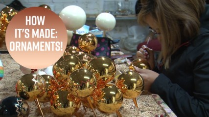 Behind-the-scenes at a glass blown ornament mecca