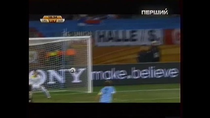 World cup 2010 - Уругвай - Германия 0:1 - гол на мюлер 