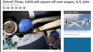 Detroit Automakers, UAW Squaring Off Over Wages, U.S. Jobs