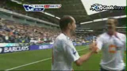 гол на Мартин Петров за 2 - 1 срещу Ман.юнайтед