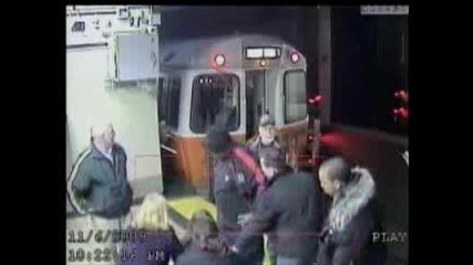 Drunk woman on train tracks