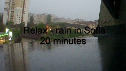 Релакс - 20 минути - дъжд върху метална ламарина (софия)