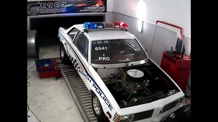 Saanich Police Dragster Program's Pontiac Lemans on 5252 Motorsports Dyno