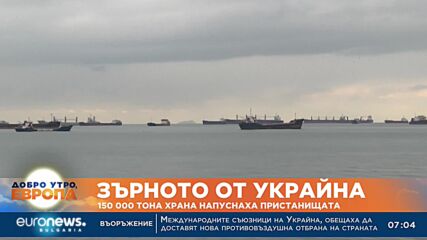 Зърното от Украйна: 150 000 тона храна напуснаха пристанищата