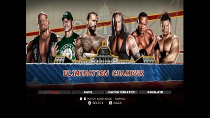 Wwe'13 - Cm Punk vs John Cena vs Undertaker vs The Rock vs Scsa vs The Miz | Elimination Chamber |