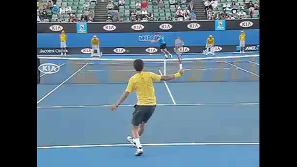 Grigor Dimitrov`s Backhand - Slow Motion - Back Perspective