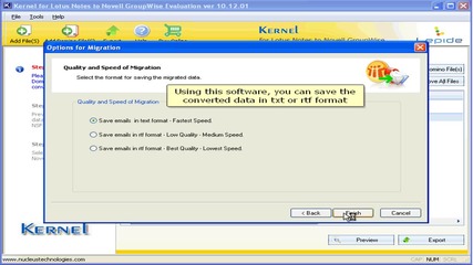 Migrate Nsf file to Groupwise mailbox