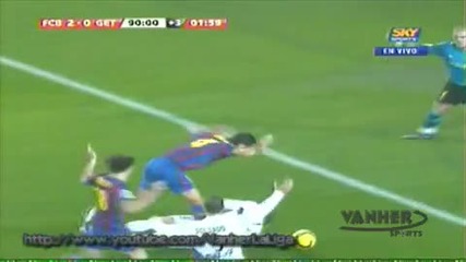 Fc Barcelona vs Getafe 2 - 1 [6 02 10] Full Highlights and Goals