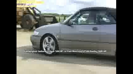 Shelby Gt 500 vs Lamborghini Gallardo