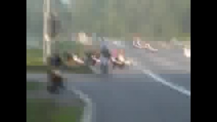 Street Bike Crash Stunts