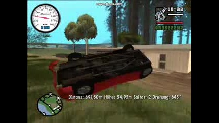 Gta San Andreas 872 Kph 542 Mph Jump