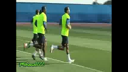 first Training for Fc Barcelona in Abu Dhabi In preparation for the game with Atlante 