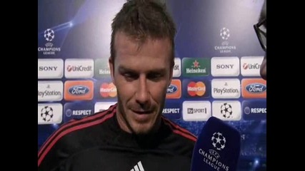 Manchester United - Milan4:0 - Interview David Beckham