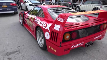4k Ferrari F40 on the starting grid for Gumball 3000 Ocean Drive Miami to Ibiza
