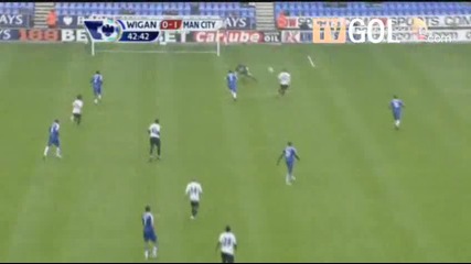 19.09.2010 Уигън 0 - 1 Манчестър Сити гол на Карлос Тевез 