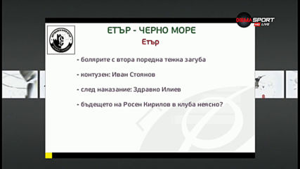 Преди Етър - Черно море