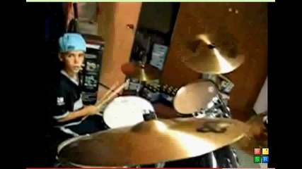 Justin Bieber at 9 Years Old on Drums
