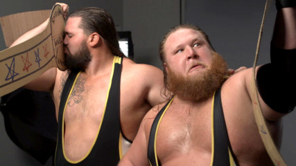 Heavy Machinery pose with the Yolo County Tag Team Titles: WWE.com Exclusive, June 11, 2019