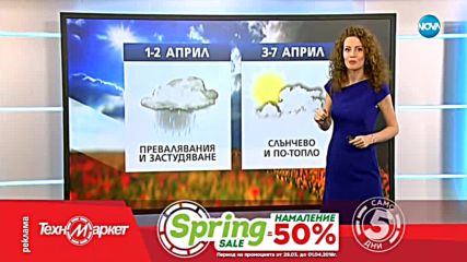 Прогноза за времето (29.03.2018 - централна емисия)