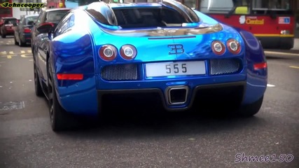 Blue Chrome Bugatti Veyron
