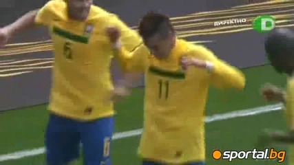 2 goals Neymar - Brazil 2:0 Scotland