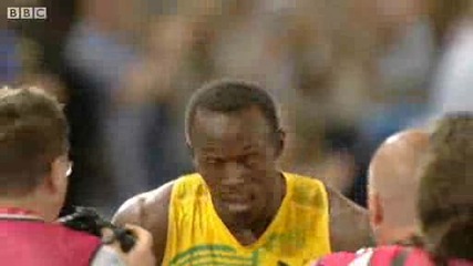 Usain Bolt runs 9 58 - New World Record