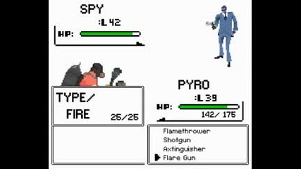 Team Fortress 2 Pyro Vs Spy (pokemon Style) 