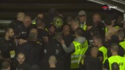 Фенове на Ботев Пловдив се спречкаха с футболисти и полиция в тунела на стадион "Христо Ботев"