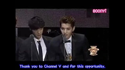 [engsub] 140423 Exo-m - 18th Chineese music awards - Most influental group