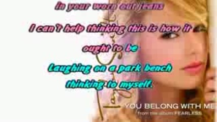 taylor swift - You Belong With Me [karaoke] + (acoustic Instrumental)