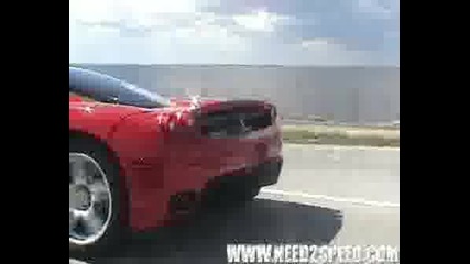 Ferrari Enzo Vs. Camaro And Mustang!