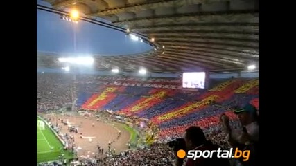 Barca fans In Rome