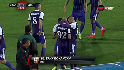 Етър - Дунав 0:0 /първо полувреме/
