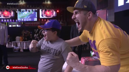 Mojo Rawley plays WWE 2K18 in Dubai
