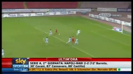 Napoli - Bari 2 - 2 - All Goals & Match Highlights - September 12 2010 - [high Quality]