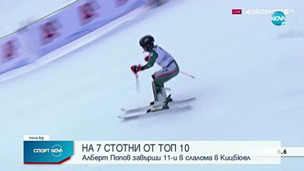 Алберт Попов завърши 11-и в слалома в Кицбюел