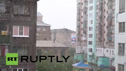Russia: Snow in SUMMER? Northern town of Vorkuta hit by July blizzard
