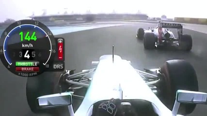 F1 Грна при на Бахрейн 2013 - ужесточената битка на Webber и Hamilton [hd][onboard]