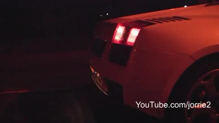 Lamborghini Gallardo exhaust with flames!! Lovely sounds! - 1080p Hd 
