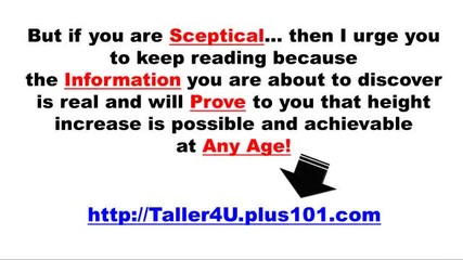 How To Grow Taller - Grow 3-6 Inches (7.62cm-15.24cm) Taller Now